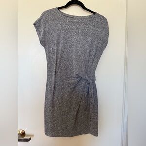 Aerie Grey Short Sleeve Tie Waist Mini Dress in Size Medium